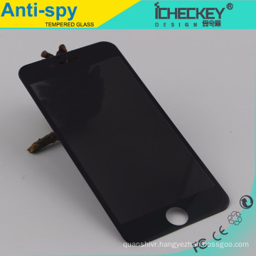 Hot selling ! privacy screen guard anti-spy tempered glass for iPhone 6 mobile phone